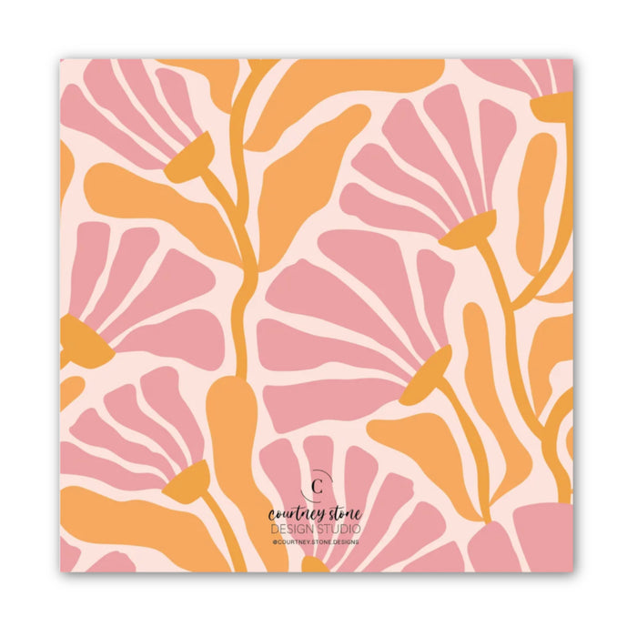 Caroline Abstract Floral Calling Card