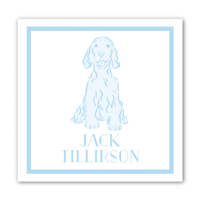 Spaniel Line Drawing Calling Card