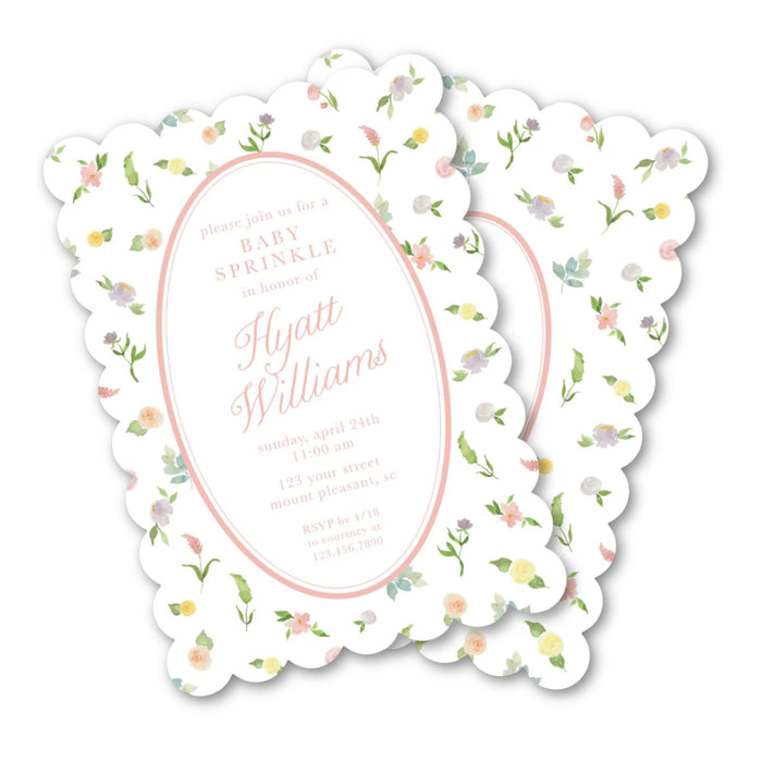 Watercolor Floral Shower Invitations