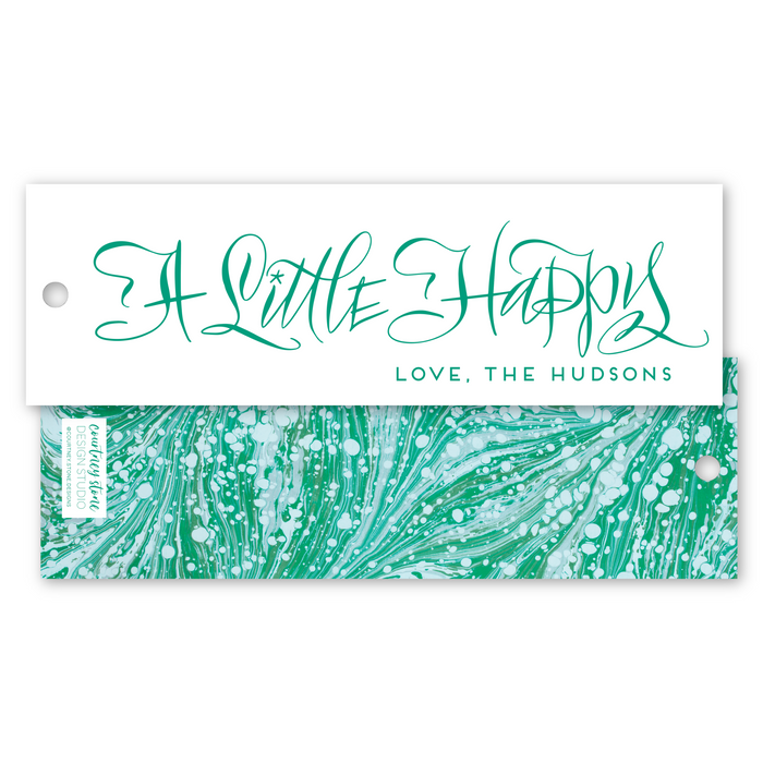A Little Happy Gift Tag - Marble
