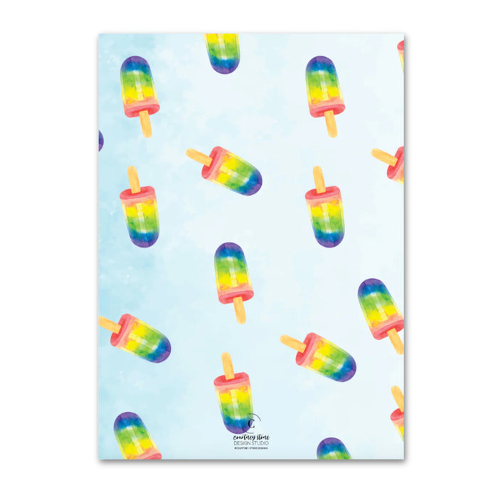 Rainbow Popsicle Birthday Invitations