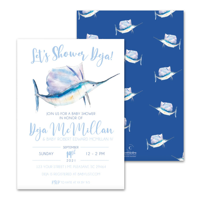 Marlin Shower Invitations