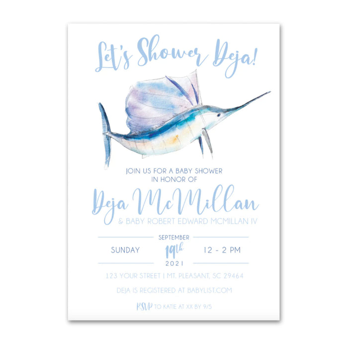 Marlin Shower Invitations