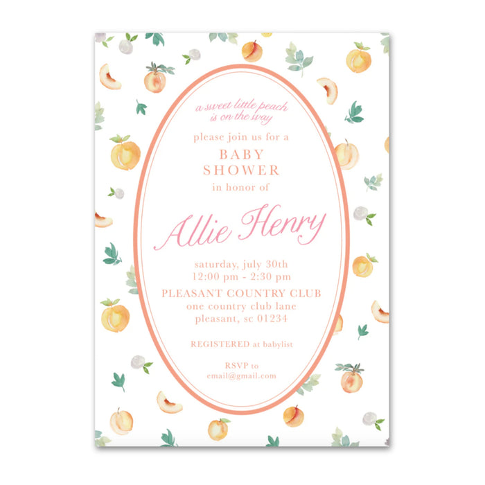 Peach Shower Invitations