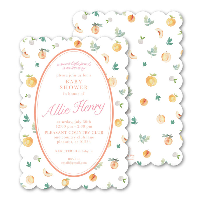Peach Shower Invitations