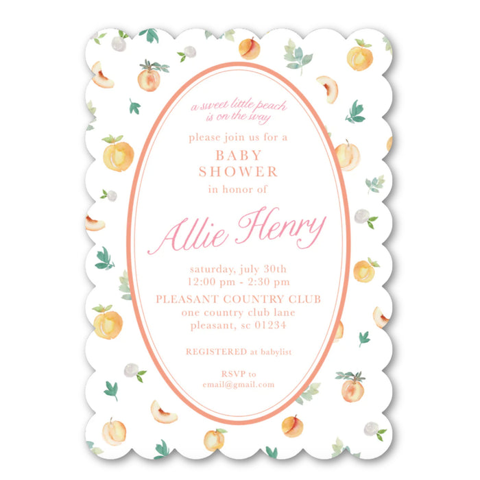 Peach Shower Invitations