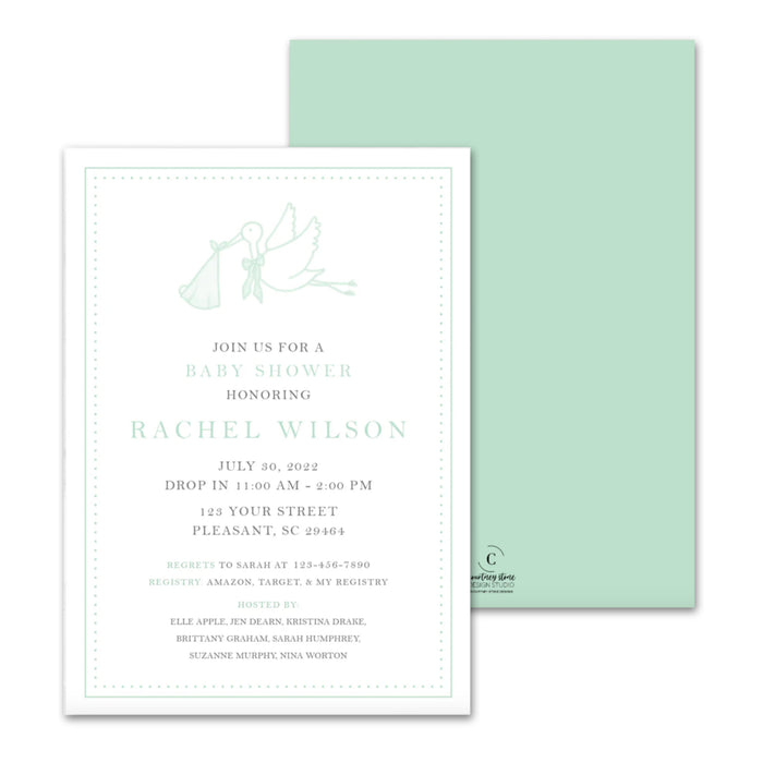 Stork Shower Invitations