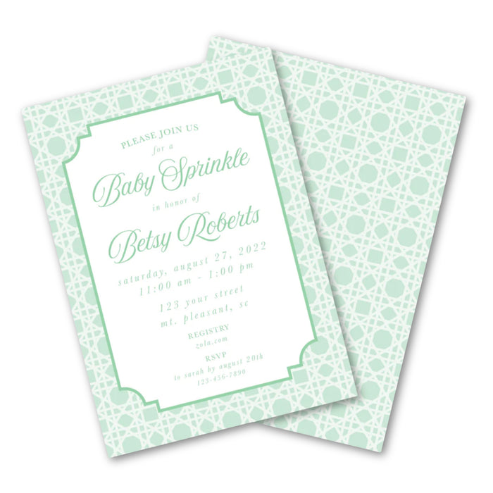 Rattan Shower Invitations