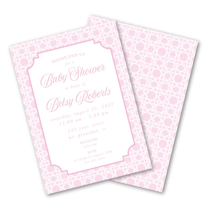 Rattan Shower Invitations