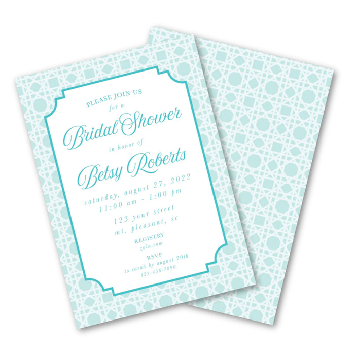 Rattan Shower Invitations