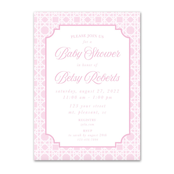 Rattan Shower Invitations