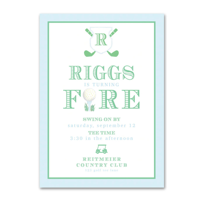 Golf Birthday Invitations