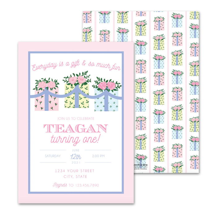 Every Day is a Gift Birthday Invitations