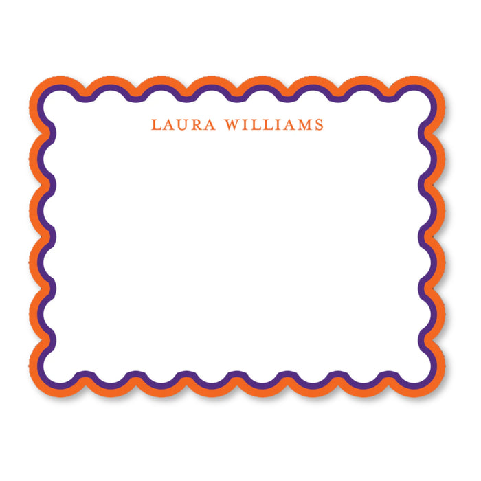 Collegiate Scallop Cut-Out Stationery - Customizable