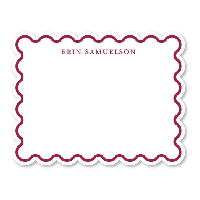Collegiate Scallop Cut-Out Stationery - Customizable