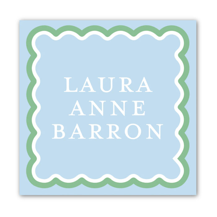 Blue|Green Scallop Calling Card