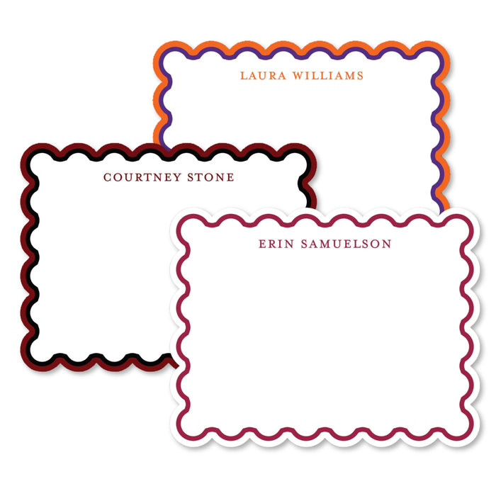 Collegiate Scallop Cut-Out Stationery - Customizable