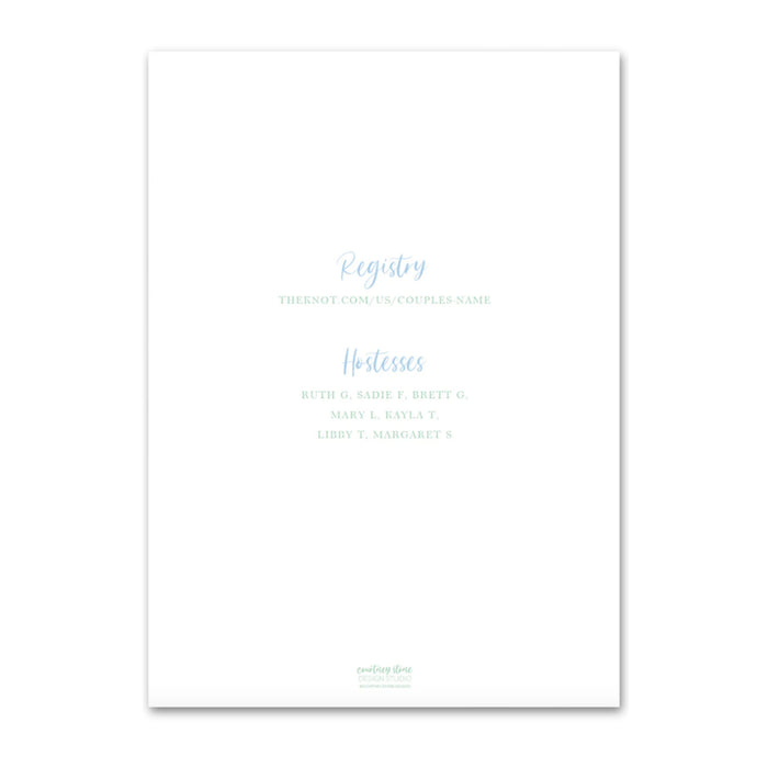 Wavy Border Shower Invitations