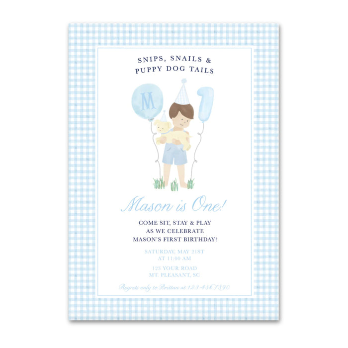 Snips & Snails Birthday Invitations