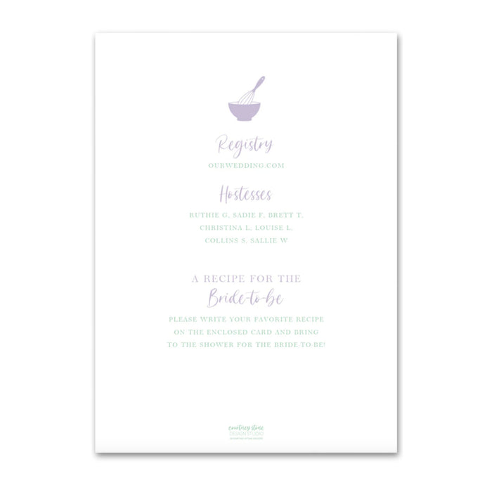 Wavy Border Kitchen Shower Invitations