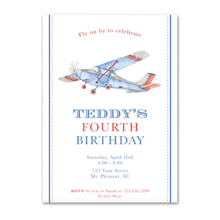 Airplane Birthday Invitations