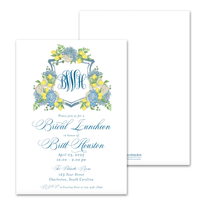 Lemon Crest Shower Invitations