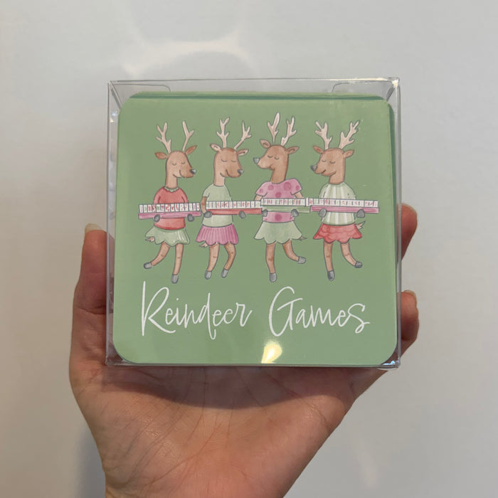 Reindeer Games Mahjong Paper Coaster Set