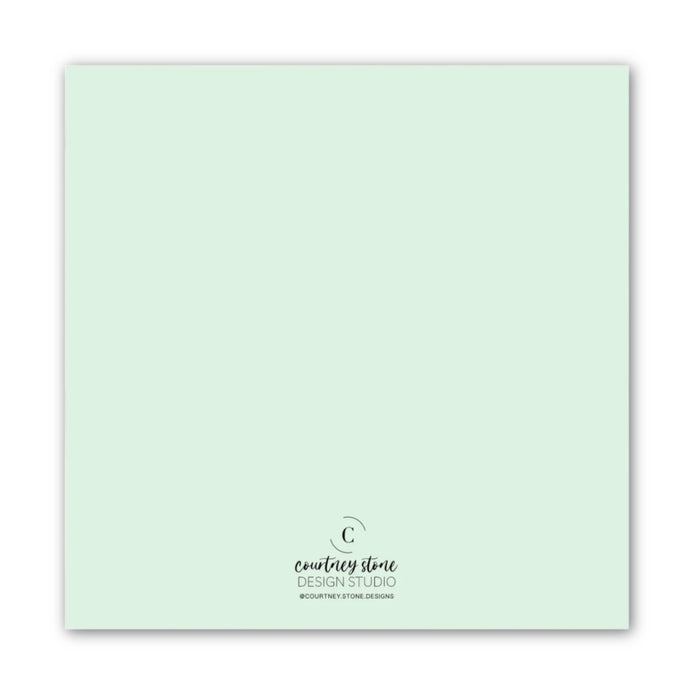 Green Scallop Trim Calling Card