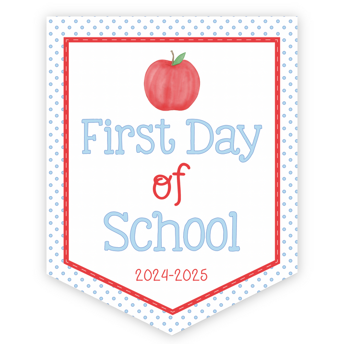 Back To School Sign - First Day/Last Day Bitty Dot Apple