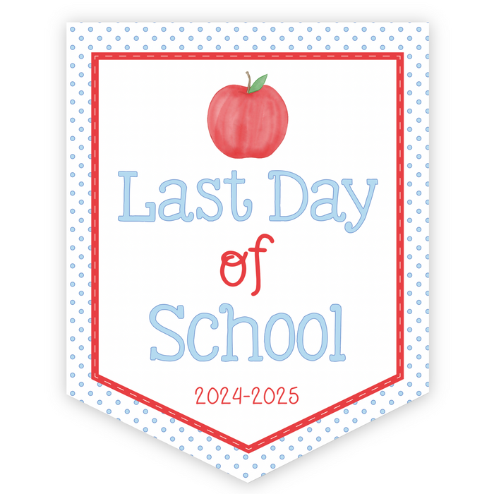 Back To School Sign - First Day/Last Day Bitty Dot Apple