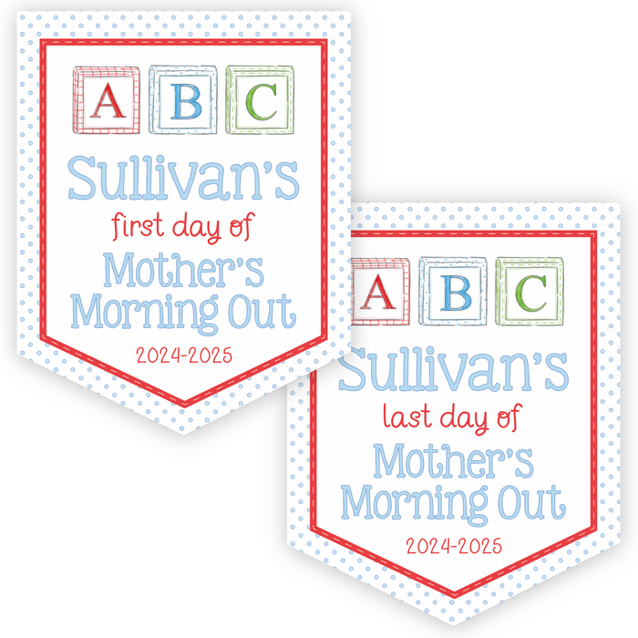 Back To School Sign - ABC Blocks - Primary