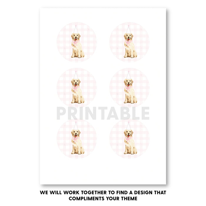 Coordinating Cupcake Toppers - PDF File, Print & Assemble at home