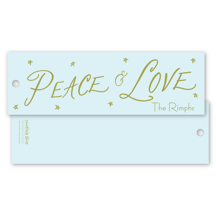 Peace & Love Holiday Gift Tag