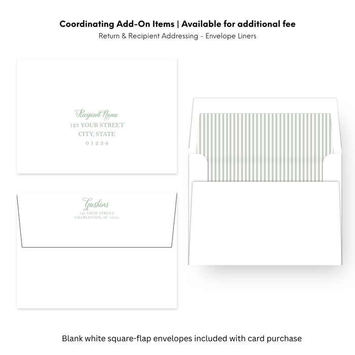 Eucalyptus Laurel Holiday Card - Green