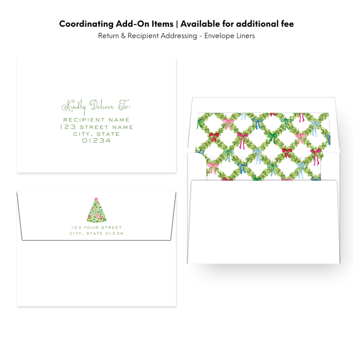 Decked in Bows Tree Holiday Card