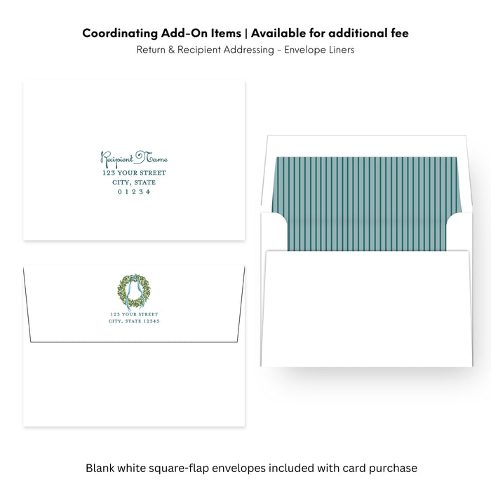 Evergreen Heirloom Holiday Card - Teal