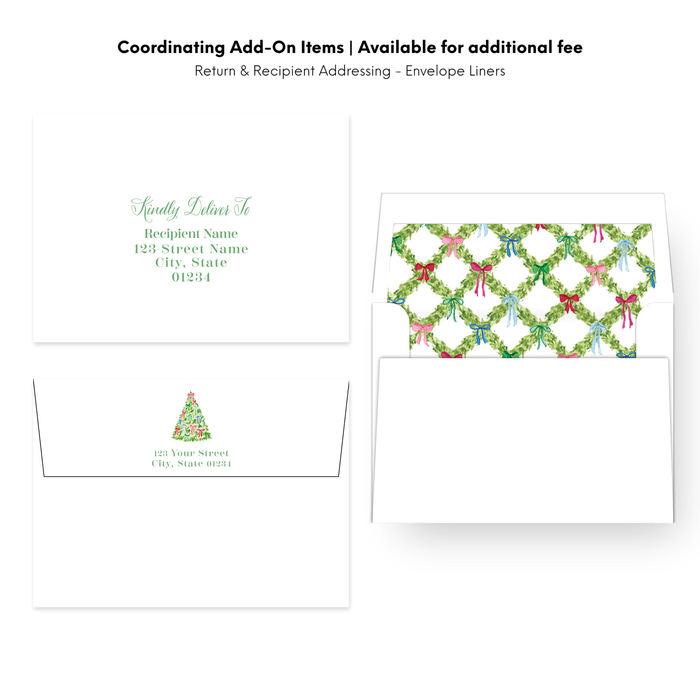 Decked in Bows Garland Holiday Card