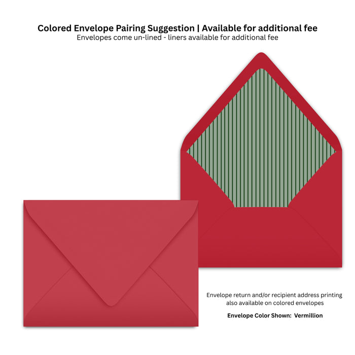 Evergreen Heirloom Holiday Card - Red