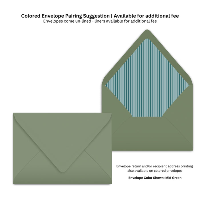 Evergreen Heirloom Holiday Card - Teal