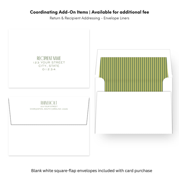 Holiday Chintz Holiday Card - Horizontal - Chartreuse