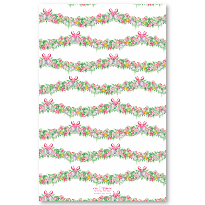 'HAPPY Holidays Garland' Holiday Card - A9 - Larger Card Size