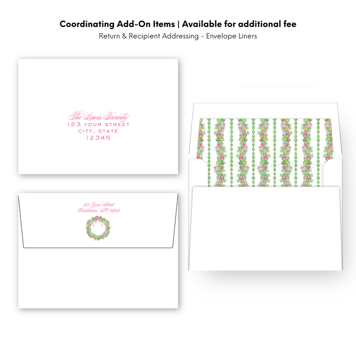 'HAPPY Holidays Garland' Holiday Card - A9 - Larger Card Size