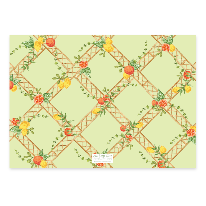 Chartreuse Citrus Holiday Card - Horizontal