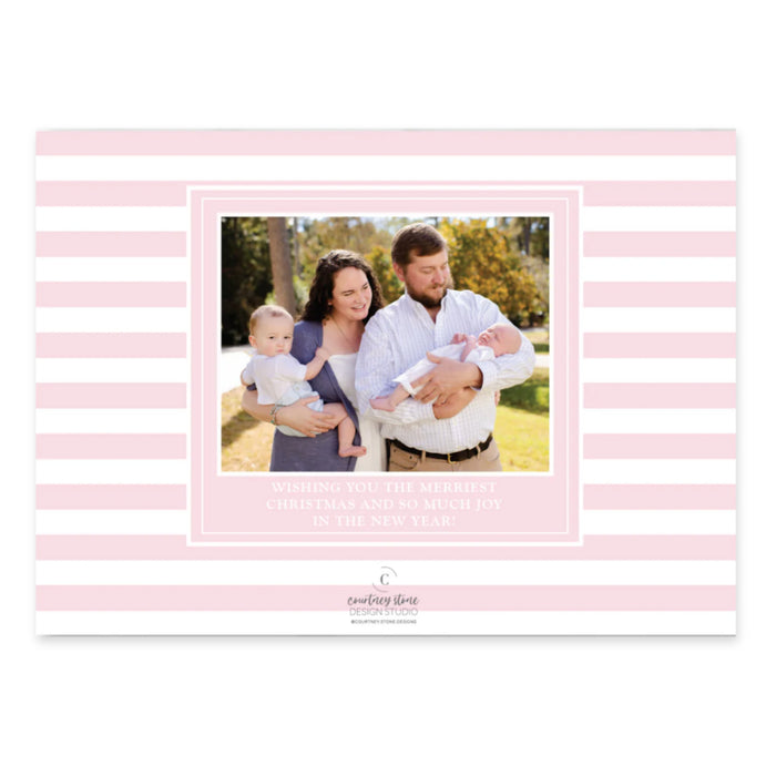 Pink Bow Tree Birth Announcement