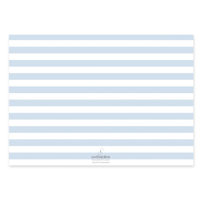 Blue Tree Announcement Holiday Card - Horizontal