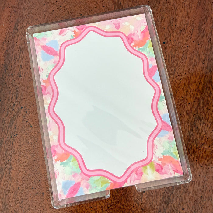 Notepad + Acrylic Tray Set #2