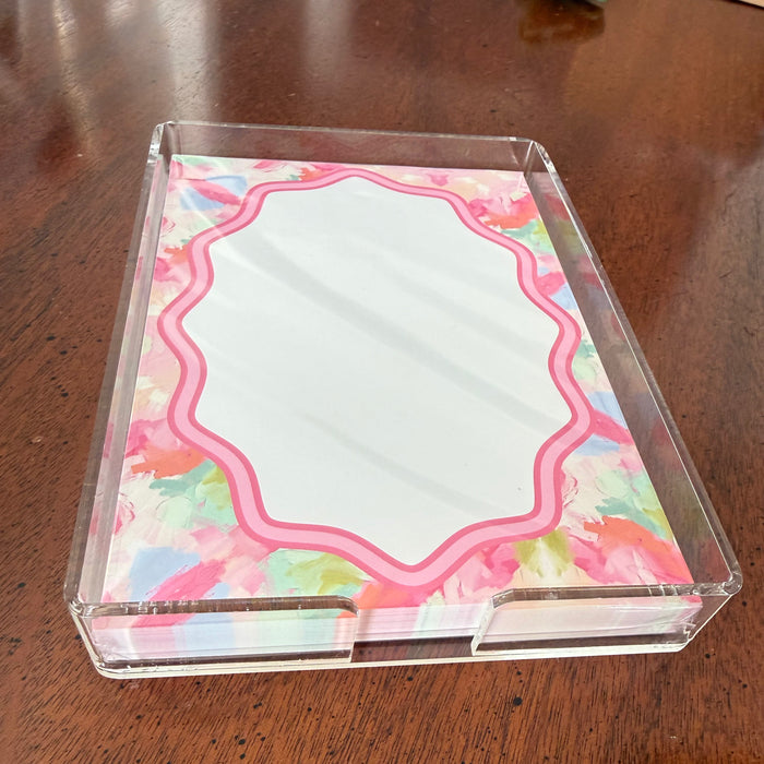 Notepad + Acrylic Tray Set #2