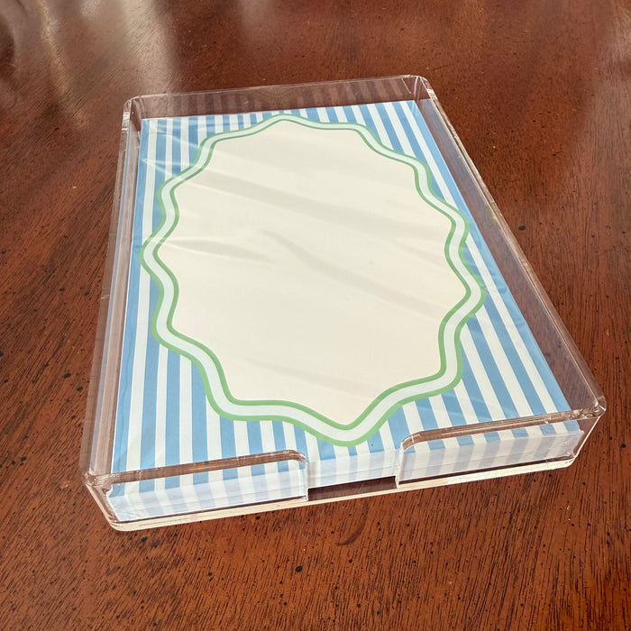 Notepad + Acrylic Tray Set #1