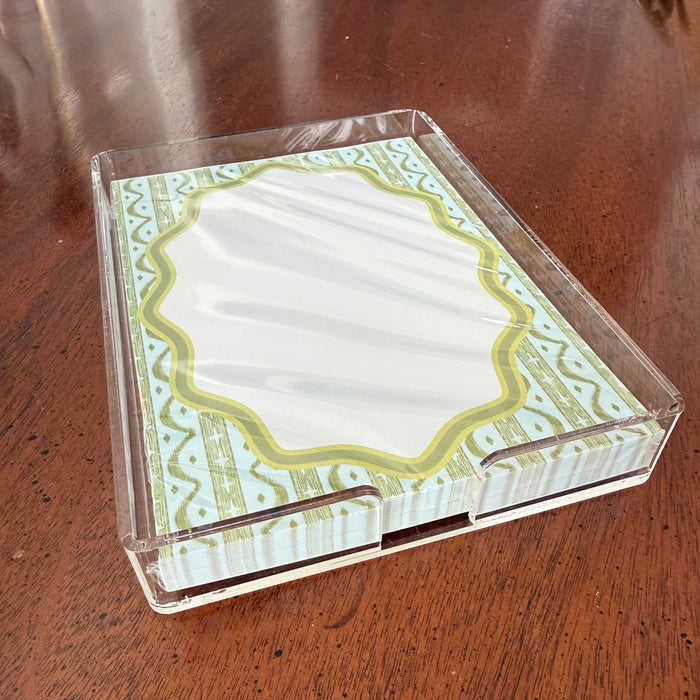Notepad + Acrylic Tray Set #4