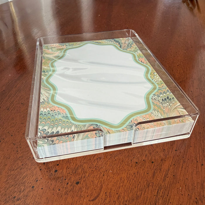 Notepad + Acrylic Tray Set #3
